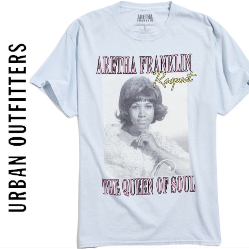 NEW Aretha Franklin Urban Outfitters UO Queen Of Soul Tee Shirt T-Shirt M L